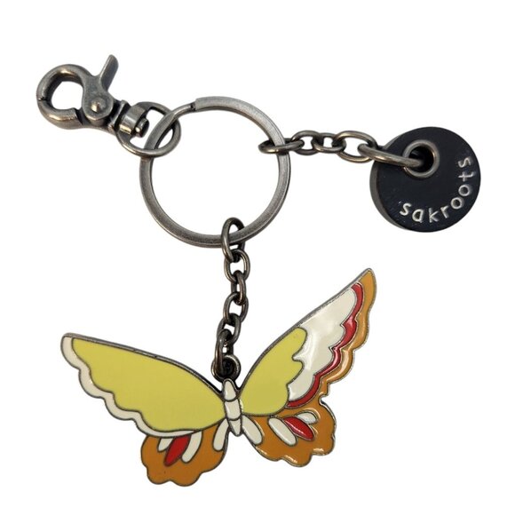 Sakroots Jewelry Travel Roll Organizer and Butterfly Key Chain Colorful Floral - Picture 3 of 6